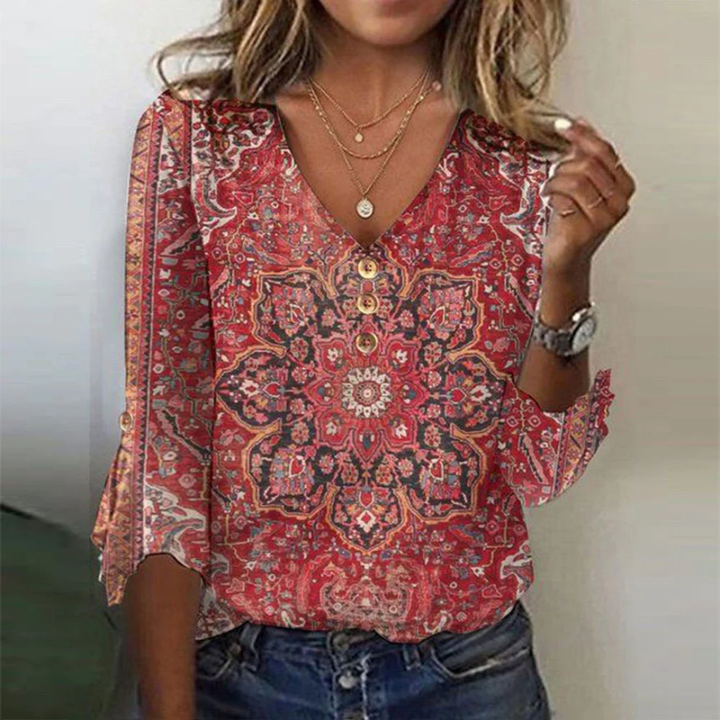 Aaliyah | Boho Ruffle Vintage Blouse