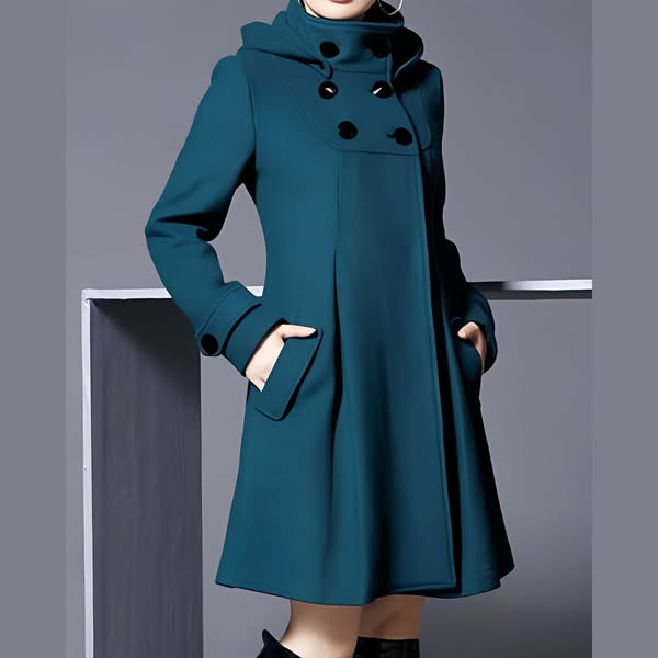 Adella™ | Elegant Hooded Pocket Jacket