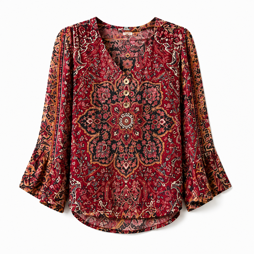Aaliyah | Boho Ruffle Vintage Blouse