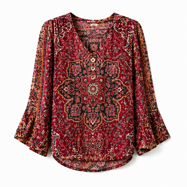 Aaliyah | Boho Ruffle Vintage Blouse