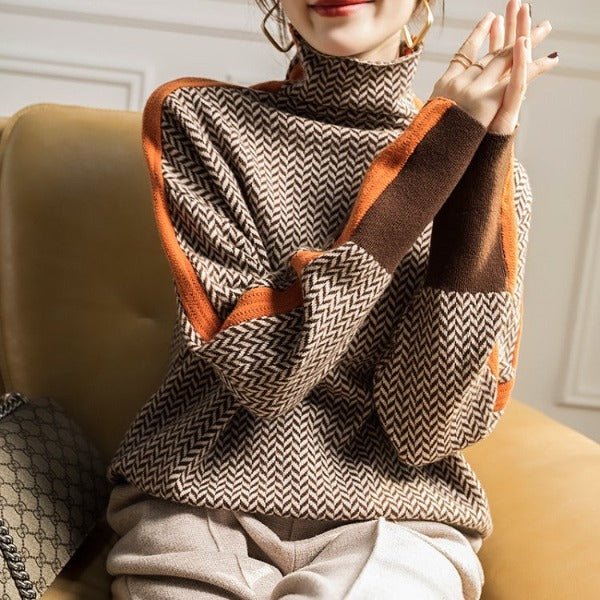 Helena | Contrast Stripe Pullover